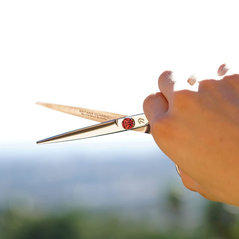 Tokko Katana Classic Professional Razor Edge 440C Japanese Stainless Steel Hair Cutting Scissors 6.5" Barber Shears With Adjustment Screw and Leather Case