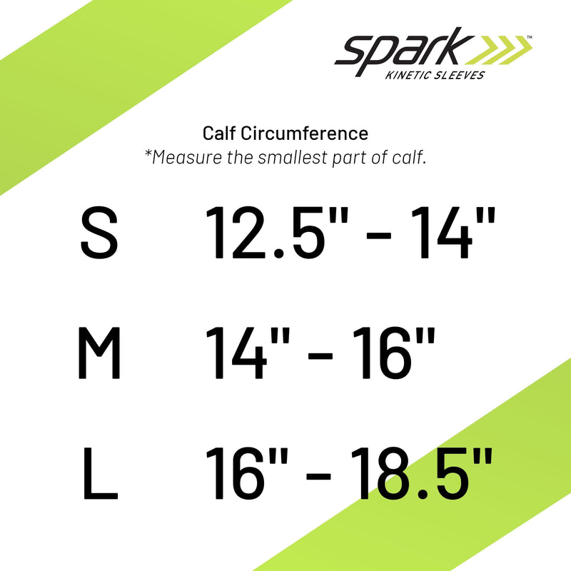 [Australia] - Spark Brownmed Kinetic Calf - Compression Calf Sleeve with Embedded Kinesiology Tape - Calf Brace for Running, Shin Splints & Cycling - Leg Compression Sleeve for Men & Women - Small 
