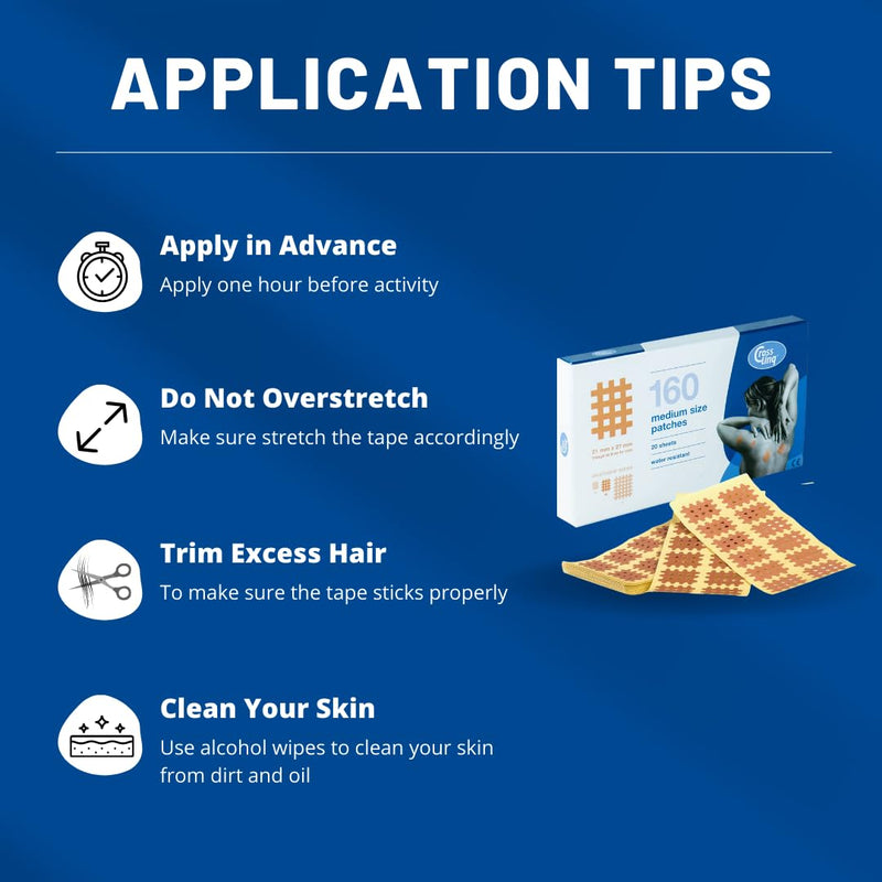 [Australia] - CrossLinq Acupressure Patches | Acupuncture Patch for Scars & Muscle Pain | Crosshatch Pain Patches | Non-Elastic Crosspatches | Small | (Pack of 240) 240 Small Patches 