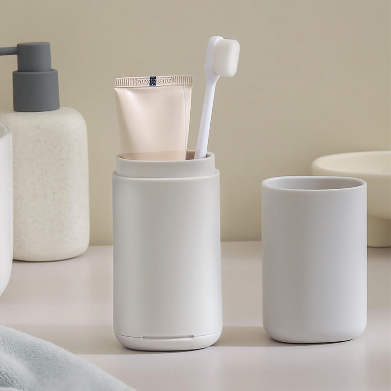 [Australia] - Toothbrush Travel Case，Portable Travel Toothbrush Holder，Toothbrush and Toothpaste Container for Traveling, Camping, Business Trip and School, Outdoor（1Pack） Grey 