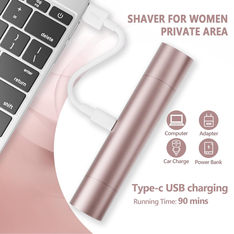 [Australia] - 2 in 1 Womens Razors Shaver Bikini Tnimmer, Women Electric Razors for Shaving Underarms Leg Pubic Facial Hair Removal for Waterproof Wet and Dry IPX8 