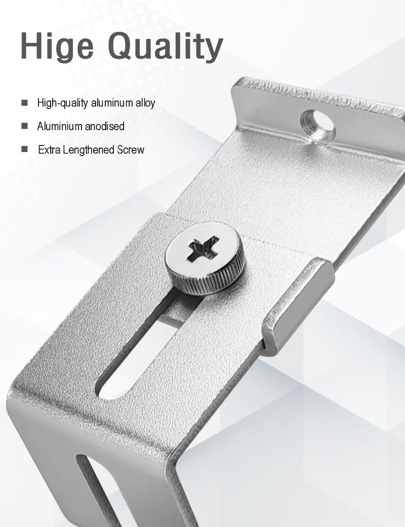 [Australia] - Charger Lock to Outlet, ILIVABLE Adjustable Metal Outlet Lock, Firmly Secures Power Plug from Unplugging (Silver, 1 Pack) Silver, 1 Pack 