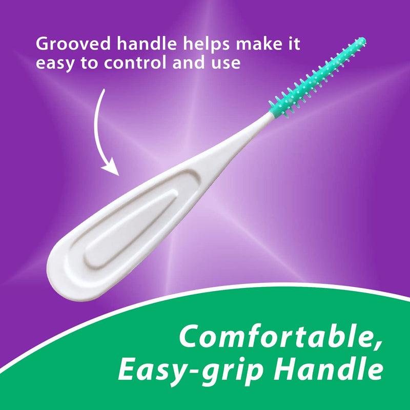 [Australia] - BrightWorks Mint Dental Picks, with Extra Soft Rubber Bristles and Flexible Tip, Clean Gently and Effectively Between Teeth, Travel Case Included, 3 Packs (64 Per Pack) [192 Total Picks] 