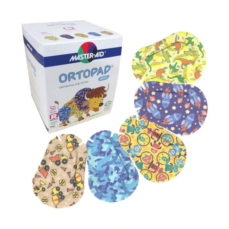 Ortopad® Bamboo Boys Eye Patches, 50/Box (Regular Size, 4+ yrs) Blue Camo Pack