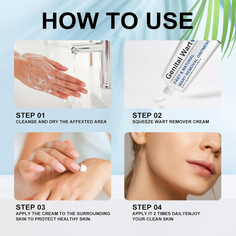 [Australia] - Fast Action Cream Wart Gel Maximum Strength -Fast-Acting Freeze Off - Wart Cream for Genital (1pcs)-Q1 White 