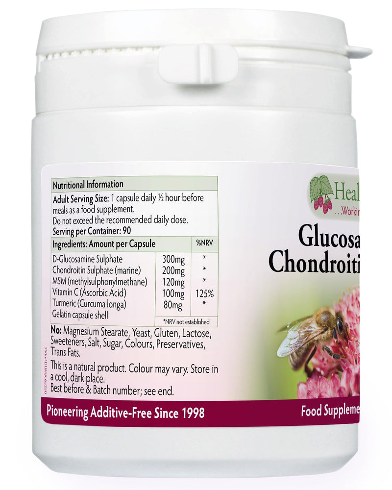 Glucosamine and Chondroitin Complex 800mg x 90 Capsules, Clean Supplements, for Healthy Joints & Bones