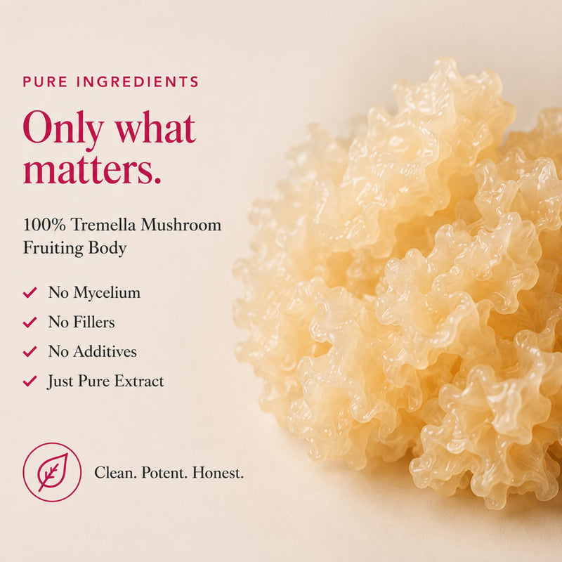 Ancient Extracts Tremella Mushroom Powder 15:1 Extract (60 servings) | For Skin Hydration & Collagen Support | 1 Serving Equals 15,000mg of Raw Mushroom | 30% Beta Glucans | Tested for Purity & Safety
