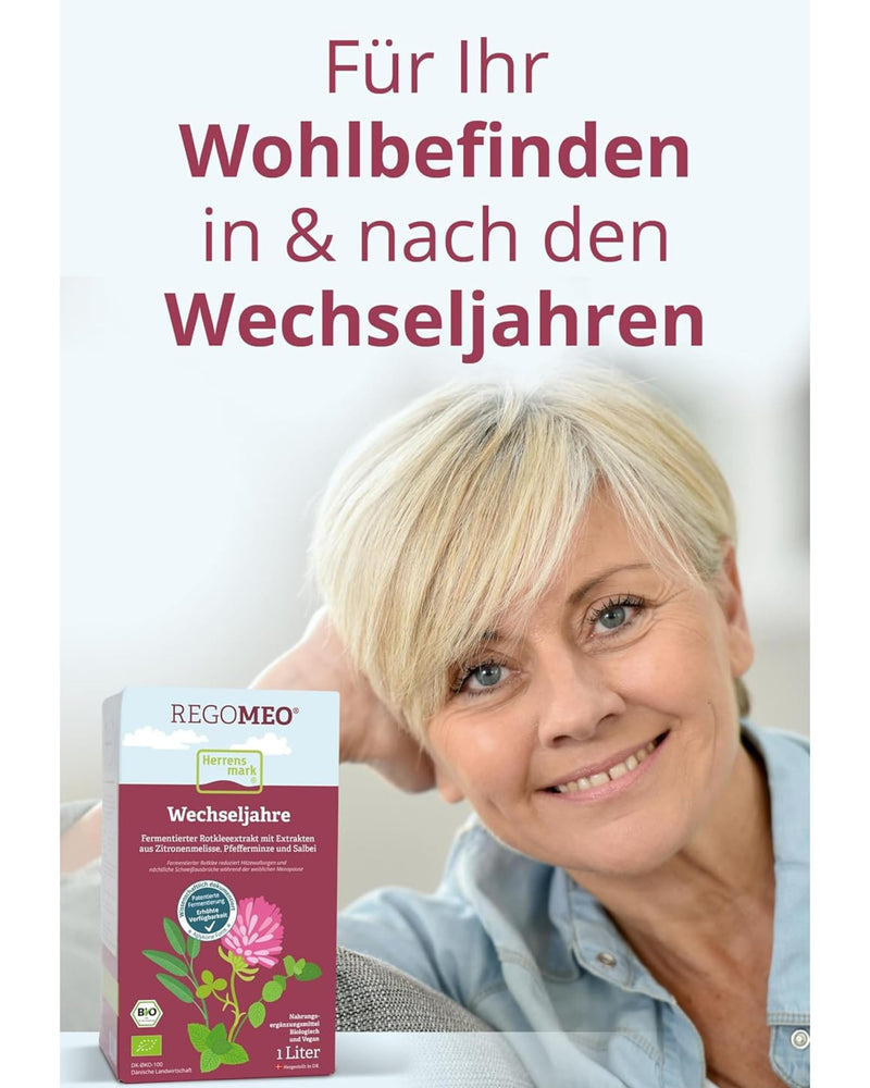 [Australia] - REGOMEO red clover extract 1 liter for menopause I red clover for peace and balance during the menopause I supports fatigue, insomnia and hot flashes I with plant estrogen REGOMEO 1 l 