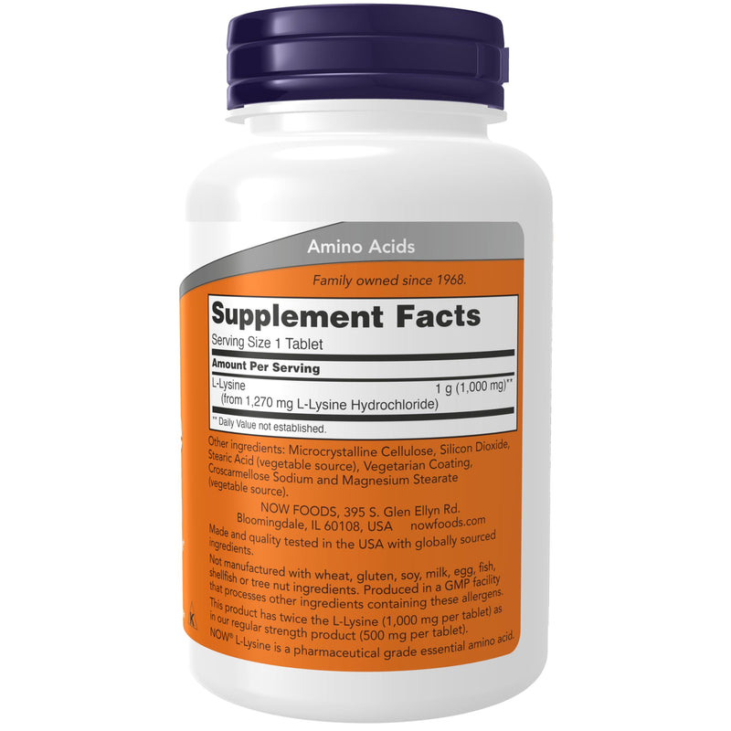 NOW Supplements, Methyl Folate 1,000 mcg, Metabolically Active Folate*, Co-Enzyme B Vitamin, 90 Tablets & Supplements, (L-Lysine Hydrochloride) 1,000 mg, Double Strength, Amino Acid, 100 Tablets
