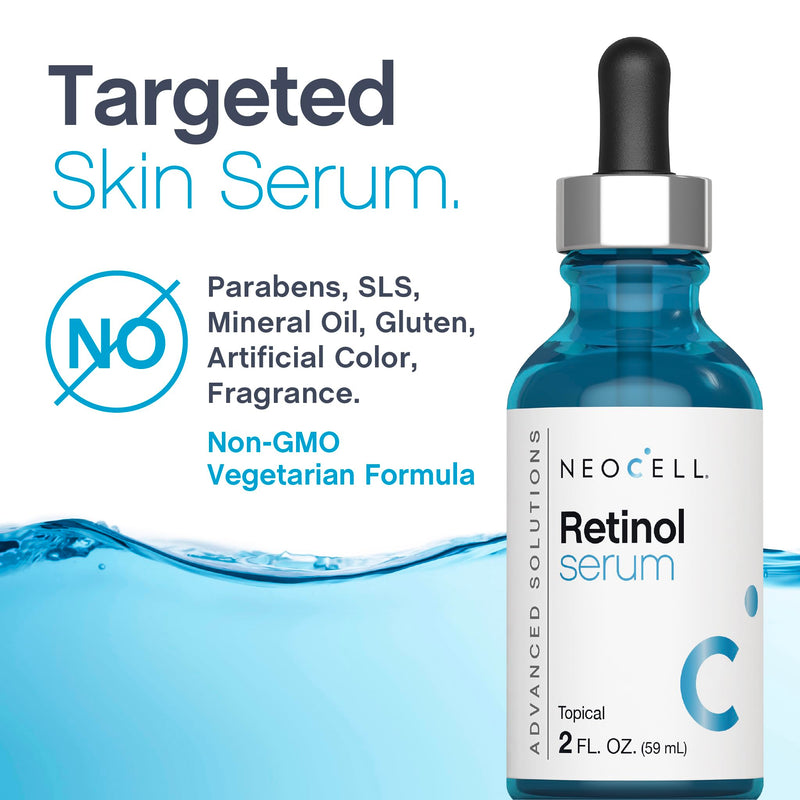 NeoCell Retinol Serum for Face | 2 fl oz | Targeted Skin Serum Formula | Advanced Care | with Vitamin E and A | for Women and Men