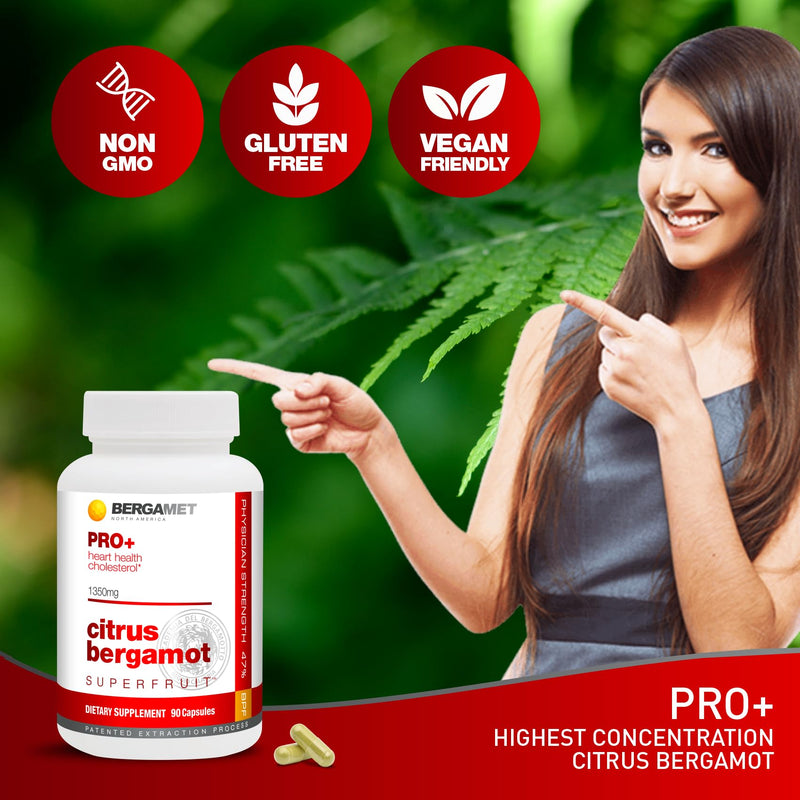 [Australia] - Citrus Bergamot SuperFruit PRO+ with 200mg Olive Leaf Extract - 47% BPF - 80% Polyphenols - 1350mg per Serving - Worlds Strongest - Backed by Clinical Studies - Made in The USA - 90 Caps 90 Count (Pack of 1) 