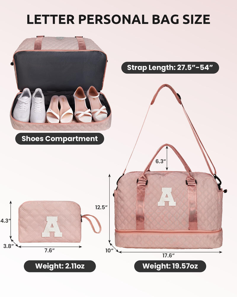 2PC Initial Travel Duffel Bag