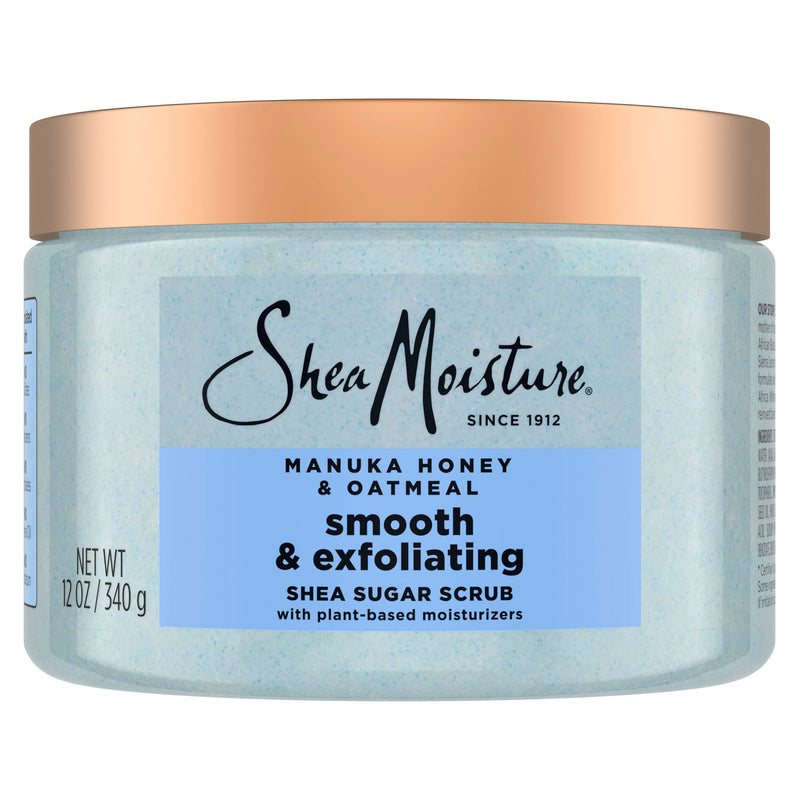 [Australia] - SheaMoisture Shea Sugar Body Scrub Manuka Honey Oatmeal for smooth & exfoliating Smooth and Exfoliating Body scrub with 24h shea moisture nutrients 12 oz 