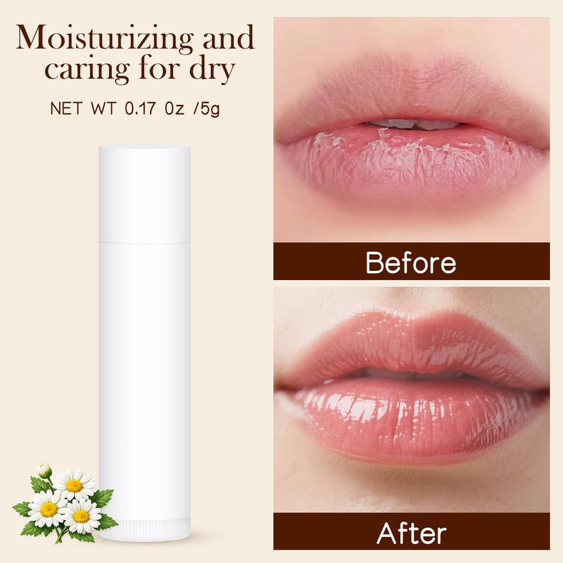 20-Pack Unlabeled Lip Balm Bulk – Natural Shea Butter & Vitamin E | Blank Tube Custom Labels for Party & Wedding Favors, Baby Shower & Gift Basket Filling(Chamomile) 1 Count (Pack of 20) Chamomile