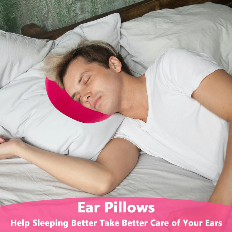[Australia] - Piercing Pillow for Side Sleepers, Soft and Comfortable Donut Pillow, Ear Pillows with Holes for Ear Pain, Piercing, Pain Relief Sleeping, Pressure Sore, Ear Pressure Relief (Pink) Pink 