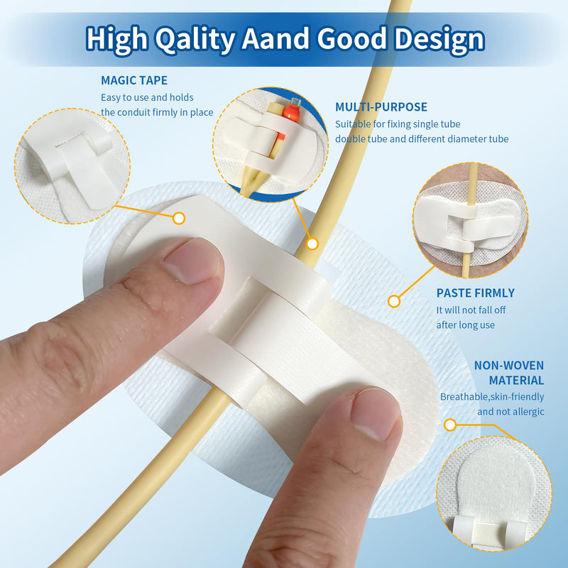 [Australia] - 10 pcs Foley Catheter Stabilization Devices,Self-High Adhesive Catheter Supplies for Single/DoubleTube Holder Catheter Tape Fixation Device Strap Fixing Accessories,Catheter Holder 10Pcs 