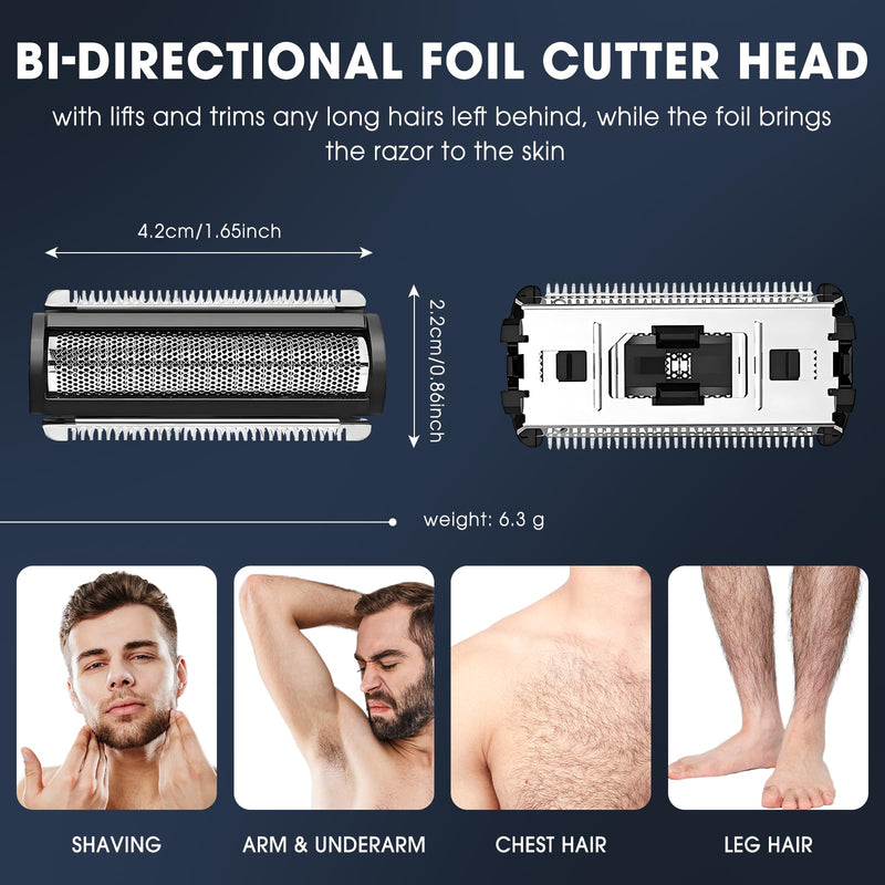 [Australia] - Replacement Foil Blade for Manscaped The Lawn Mower Electric 5.0 Ultra Trimmer - Groin/Body Hair Shaver Head, 2-Count 