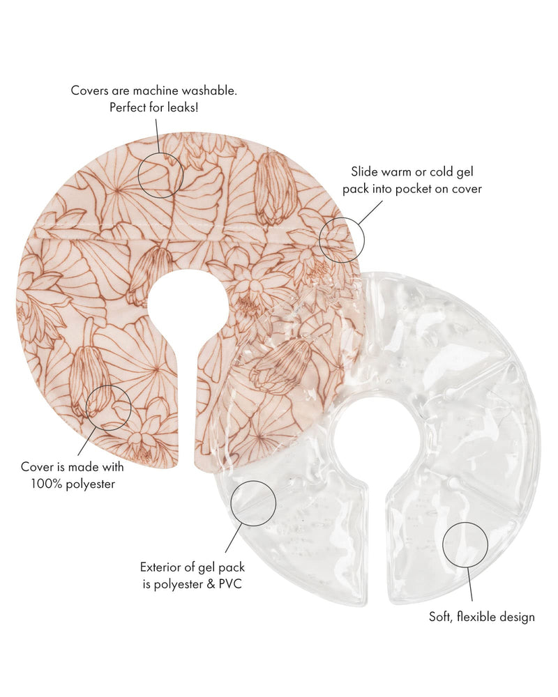 [Australia] - Kindred Bravely Soothing Breast Gel Pads | Hot or Cold Gel Packs for Breastfeeding & Pumping (2 Pack) 