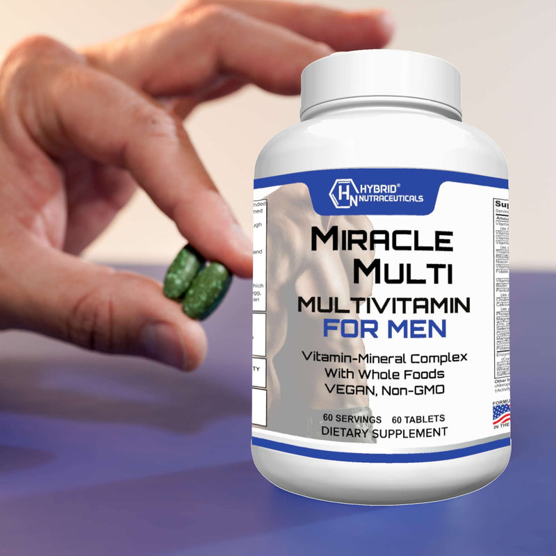 Performance Blend, Best Multivitamin for Men, Vitamin and Mineral Supplement with Probiotics, Superfood Enzyme Blend for Optimized Heart, Prostate, Stamina, Energy, Non-GMO, 60 Day Supply