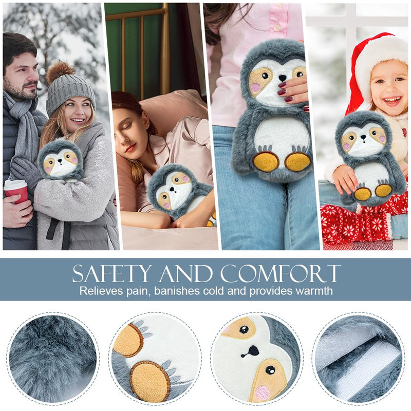 [Australia] - Heat cushion microwave, hot water bottle for microwave, heat cushion children 25 x 15 cm, heat cushion baby mini hot water bottle sloth, small hot water bottle baby, hot water bottle animal cute for women for stomach neck 