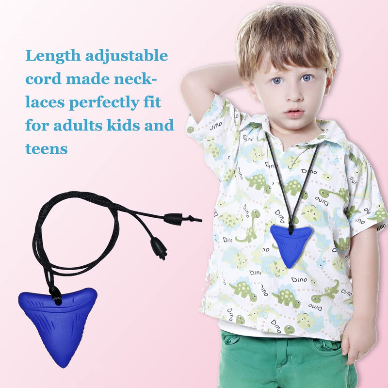 [Australia] - Chew Necklaces for Sensory Kids, 6 Pcs Chewy Necklace Teether for Boys and Girl to Chewing Biting and Teething, Silicone Chewable Fidget Necklaces for Autistic Toddlers Children Teens and Adults 