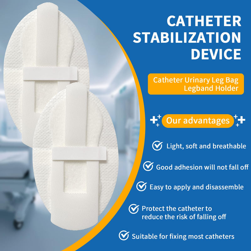 [Australia] - 10 pcs Foley Catheter Stabilization Devices,Self-High Adhesive Catheter Supplies for Single/DoubleTube Holder Catheter Tape Fixation Device Strap Fixing Accessories,Catheter Holder 10Pcs 