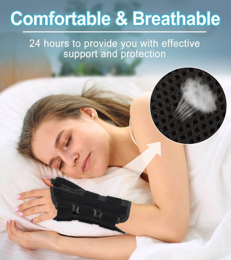 [Australia] - TISMOD wrist bandages, wrist support with thumb splint, left right bandage wrist for tendonitis, carpal tunnel arthritis, sprains, night sleep wrist bandage black right hand 