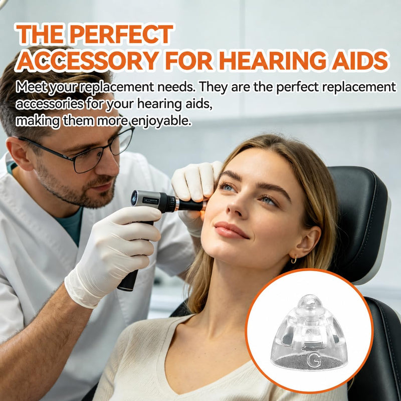 20 x Hearing Aid Domes, 8 mm, Universal Soft Silicone Ear Tips, Protection and Replacement for Hearing Aids, Comfortable, Durable and Easy to Install