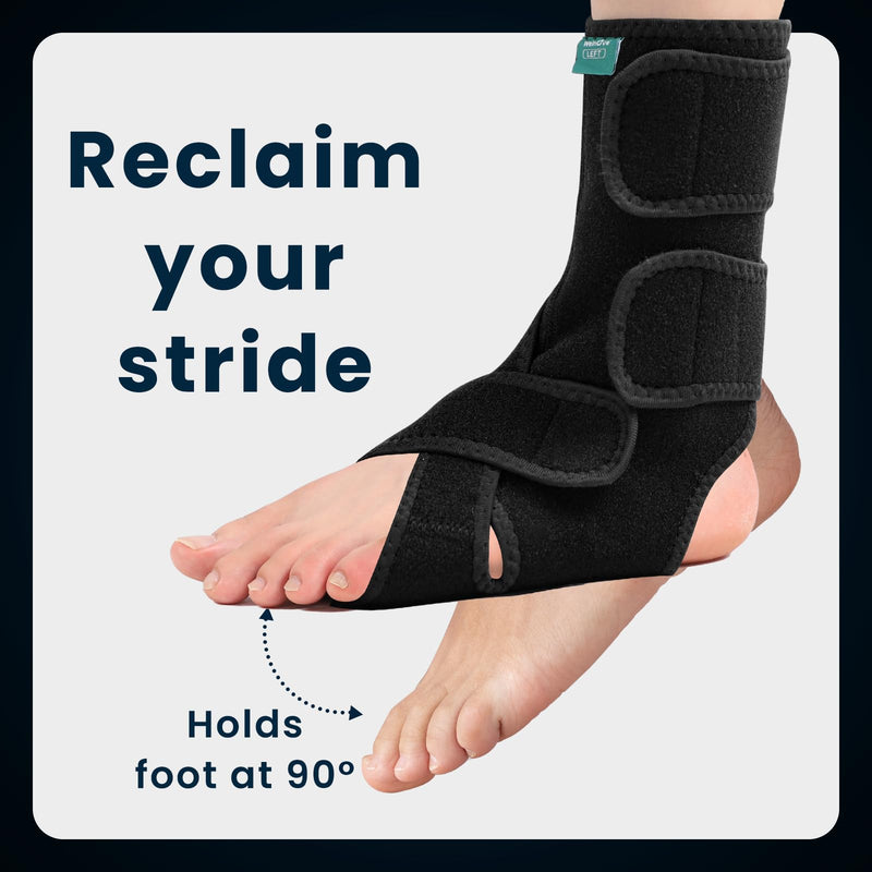 Welnove Adjustable Drop Foot Brace for Everyday Support – Stabilizes Ankle and Arch, Aids Recovery and Comfort for Foot Drop, Plantar Fasciitis, and Nerve Injuries（Include Left and Right）