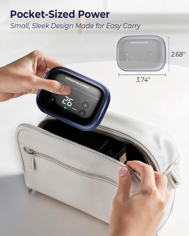 Wireless TENS Unit Muscle Stimulator, Pocket-Sized, Model U13 | Wireless TENS Machine, Dual Channel 30 Intensities, 10-60 Min Timer, Sciatica Relief, Travel Office Use, Gift for Men Women Blue