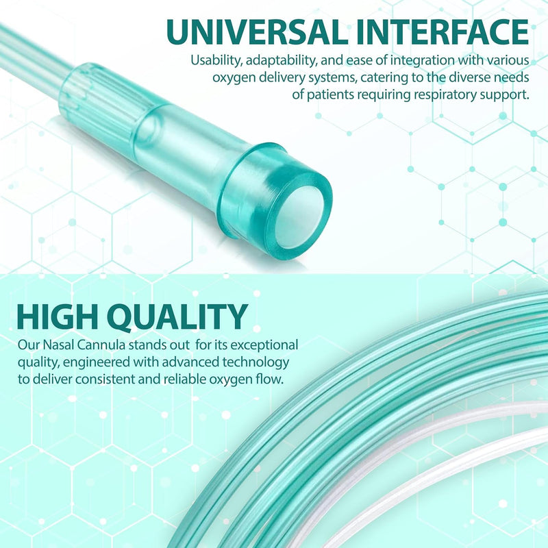 [Australia] - Gadget Beyond 5 Pack High-Flow Ultra Soft Nasal Oxygen Cannula, Green Crush Resistant Tubing with Standard Connection 6.6 Feet 