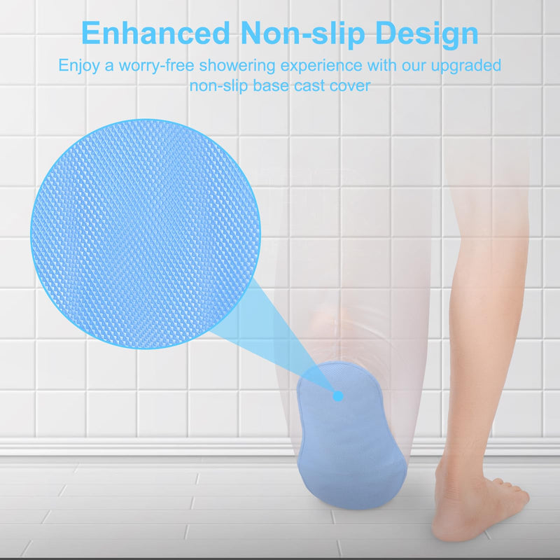 [Australia] - Fasola Plaster Shower Leg, Non-Slip Shower Protector Leg, Reusable Waterproof Leg Protector for Broken Thigh, Leg, Knee, Foot, Toe Long Leg Adult 