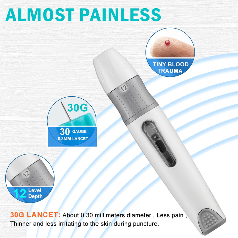 [Australia] - Blood Lancets,Twist Top Lancets for Lancing Devices,350 Count Ôºå30 Gauge Diabetes Lancets for Blood Glucose Testing,Light Green 