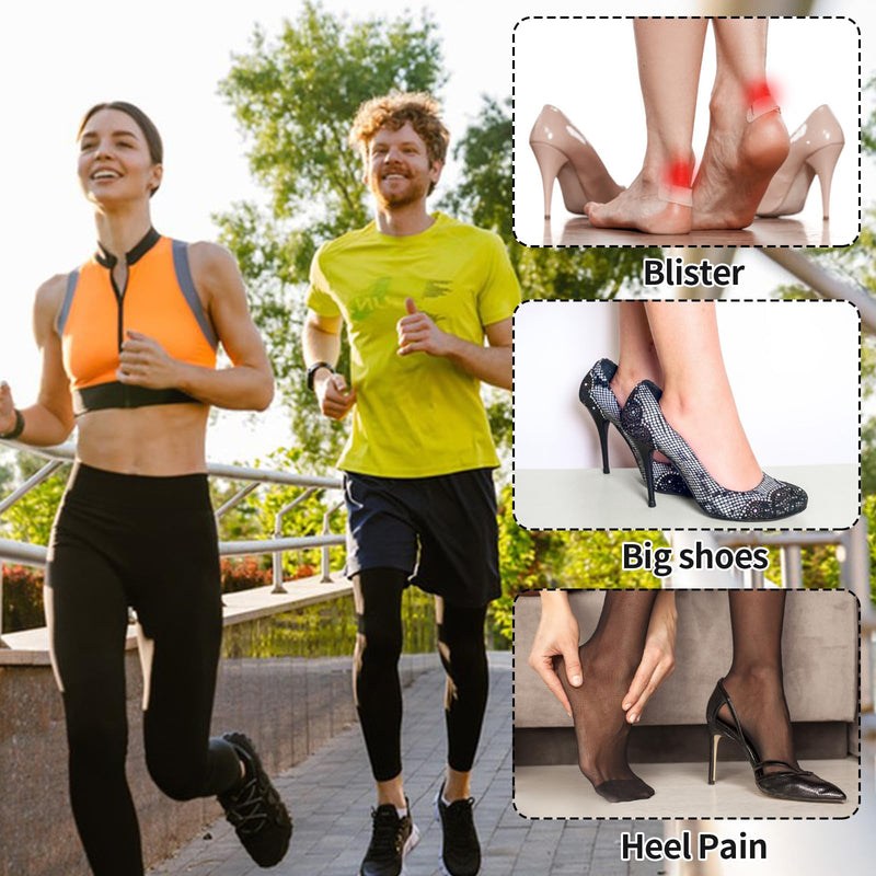 [Australia] - WLLHYF 4 Pairs Heel Grips Shoe Pads Self Adhesive Foot Pads Pads for Loose Large Shoes Cuttable Heel Insoles Shoe Insoles for Men Women 