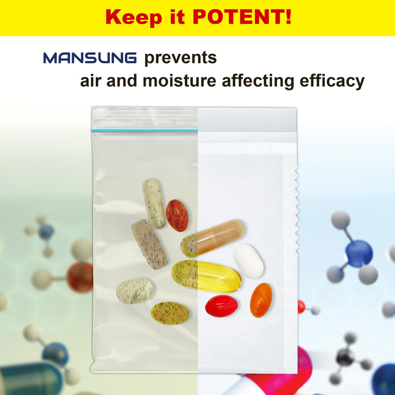 Mansung S Heat Seal Pill Bag pouche Pack Sealed for Medicine Funnel Tray Loading AM PM Organizer Electronic Dispenser kit Daily Sealing Filler Vacuum Vitamin omnicell sorter Paper (S 700 Bags/Week) S 700 Bags/Week