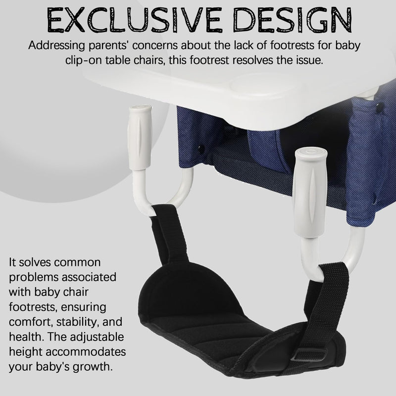 [Australia] - Adjustable Baby Footrest Compatible with Inglesina Fast Table Chair Portable Footrest for Baby Clip-On Table Chair Toddler Footrest for Hook-On Table Chair Footrest for Baby Fast Table Chair 