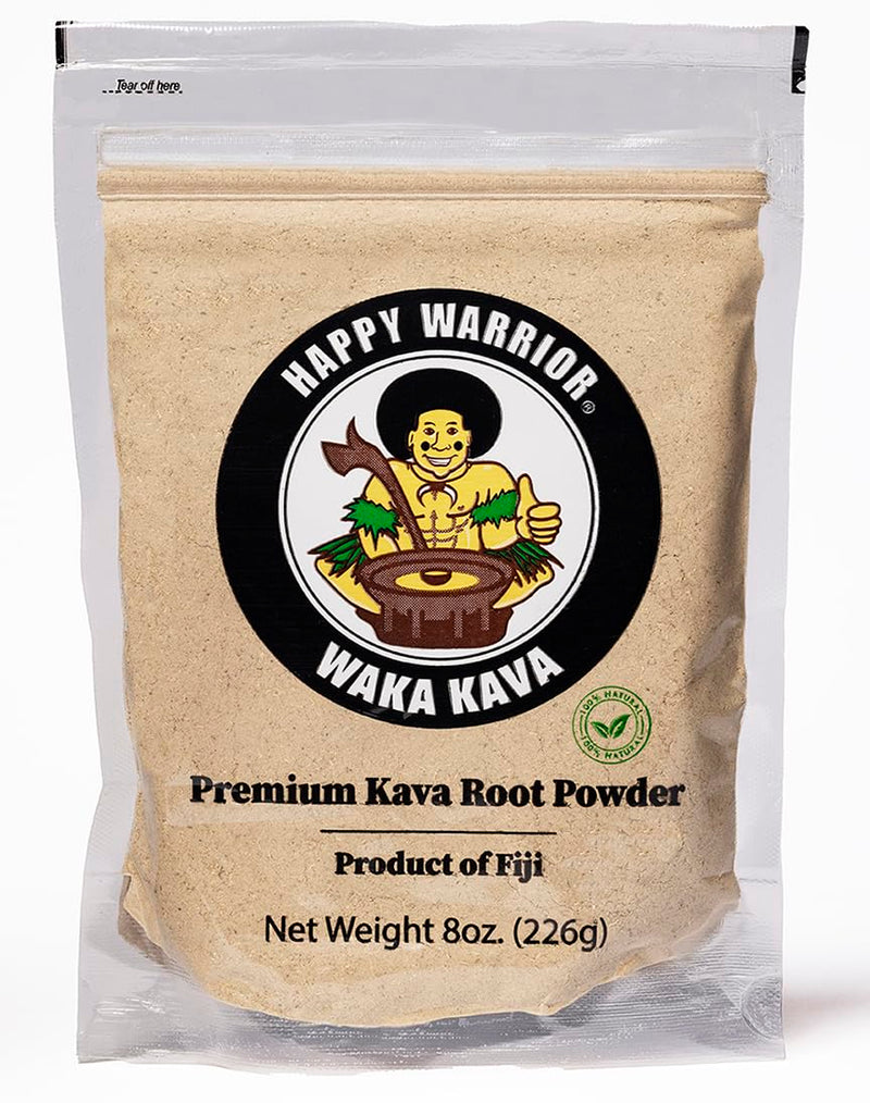 [Australia] - Happy Warrior Kava Powder - Premium Noble Waka Kava from Fiji - 8 oz 