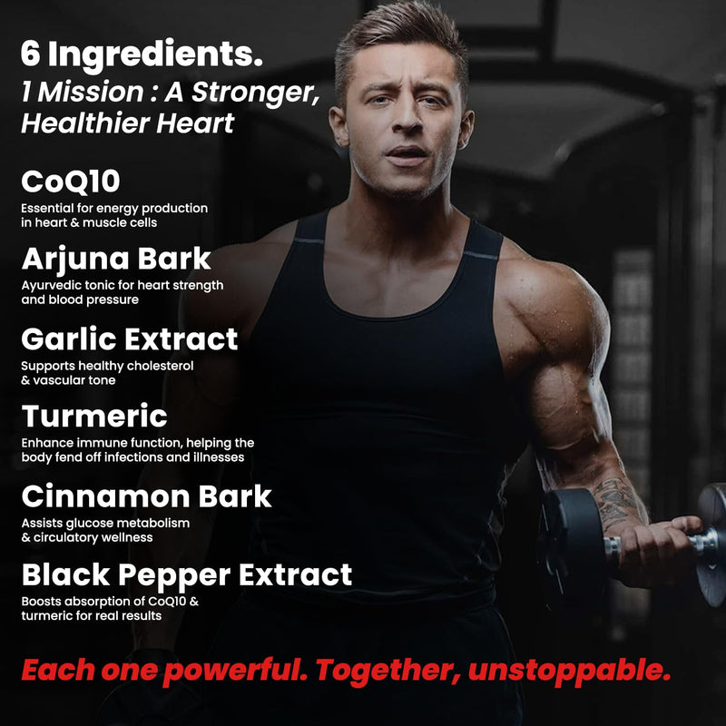 CoQ10 Supplement Capsules from Ubiquinone| Coenzyme Q10 200mg Capsules Potent Antioxidant Supplement Support Heart Health & Energy Production with Highest Bioavailability - 60 Count