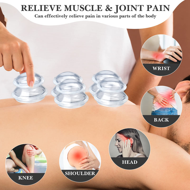 [Australia] - Syhood 16 Pcs 4 Sizes Cupping Therapy Set Silicone Cupping Massage Cups Professional Therapy Studio and Household Set for Cellulite Reduction Body Myofascial Muscle Nerve Joint Pain 
