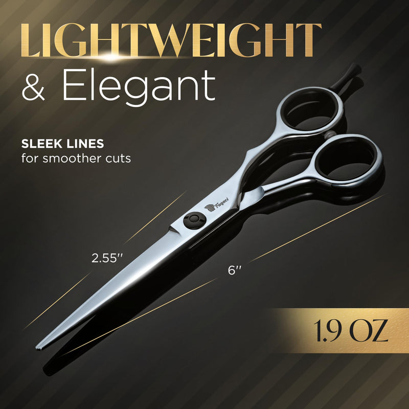 [Australia] - Fagaci Hair Cutting Scissors 6" Razor-Sharp, Professional Hair Scissors for Haircutting with Precise Cut, Haircut Barber Shears with Lasting Sharpness and Durable Steel, Shears for Women and Men Hair Cuttings Scissors 