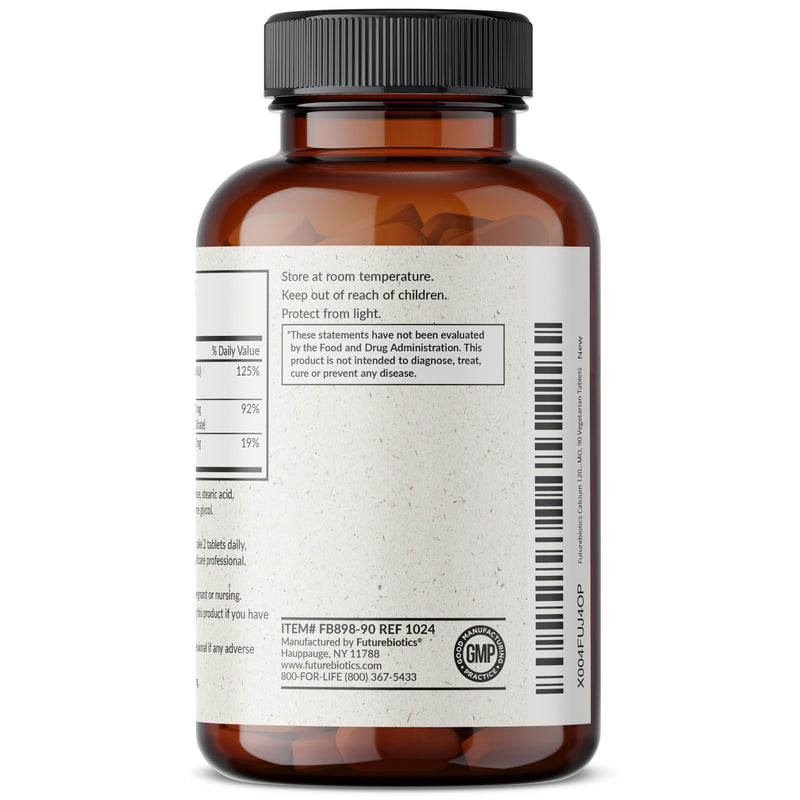 [Australia] - Futurebiotics Calcium 1200 MG Per Serving Sustained Release with Vitamin D3 1000 IU Per Serving Non-GMO, 90 Vegetarian Tablets 90 Count (Pack of 1) 