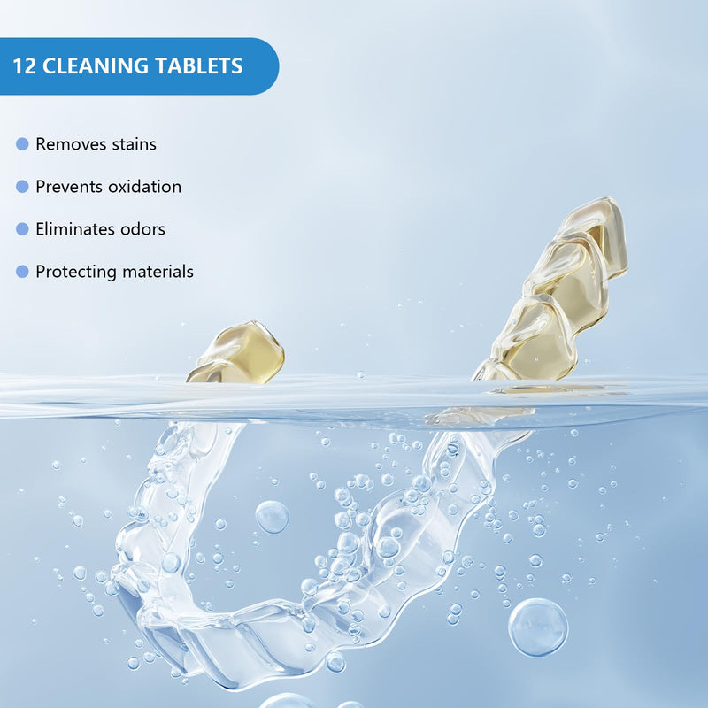 [Australia] - Night Guards for Teeth Grinding, Mouth Guard for Grinding Teeth at Night, Food Grade Silicone, Professional Custom Protection, Save You $2,000, Including 12 Cleaning Tablets 1.5 * 2in+1.8 * 2.3in 1.5*2in+1.8*2.3in 