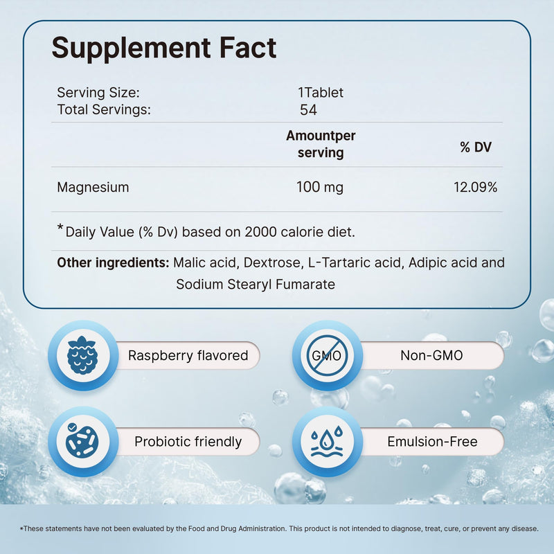 H2 Water Tablets for Energy, Metabolism & Daily Hydration - 54 Count