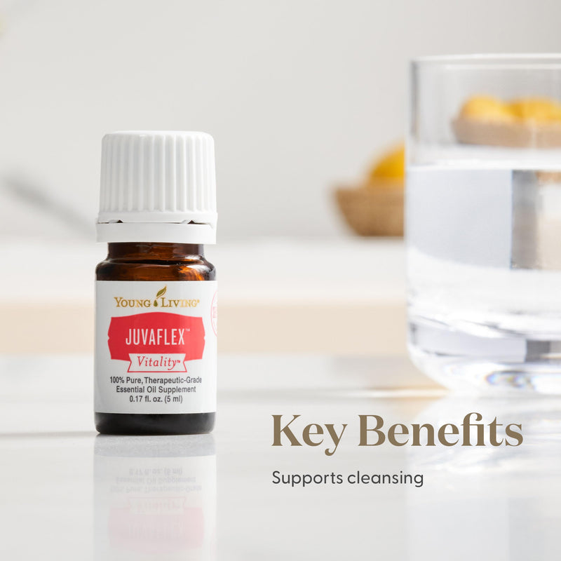 Young Living JuvaFlex Vitality Essential Oil - Support for Cleansing, Holistic Wellness, Natural Detoxification, and a Healthy Lifestyle - Awakening Aroma - 5ml