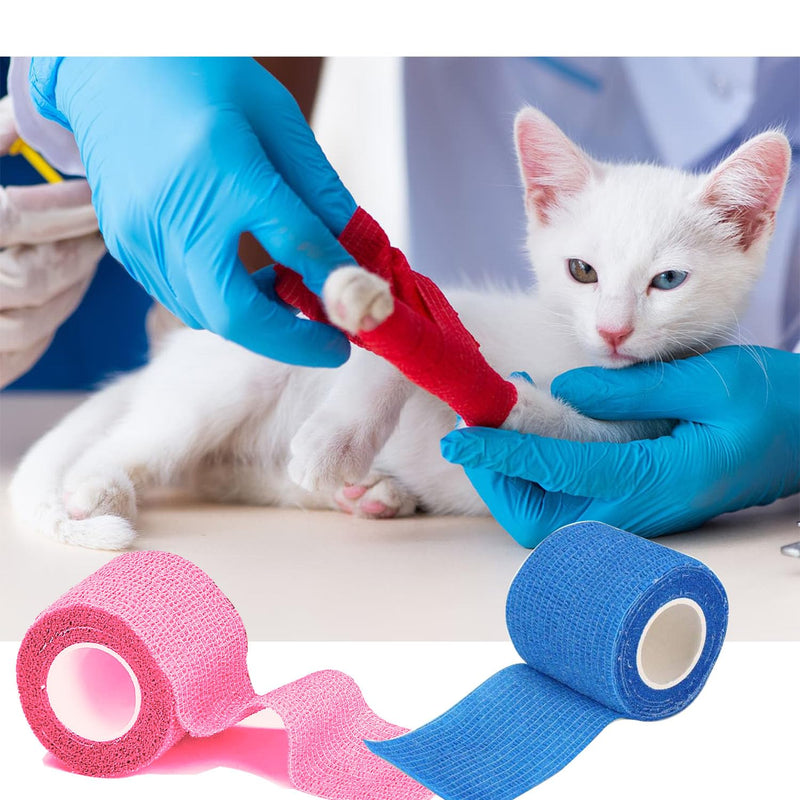 [Australia] - Self-adhesive bandage 12 rolls, 5 cm x 4.5 m plaster roll bandage material, elastic bandage bandage fixing bandage adhesive bandage self-adhesive for sports, wrist vet wrap cat dog horse (black) 12 rolls black 