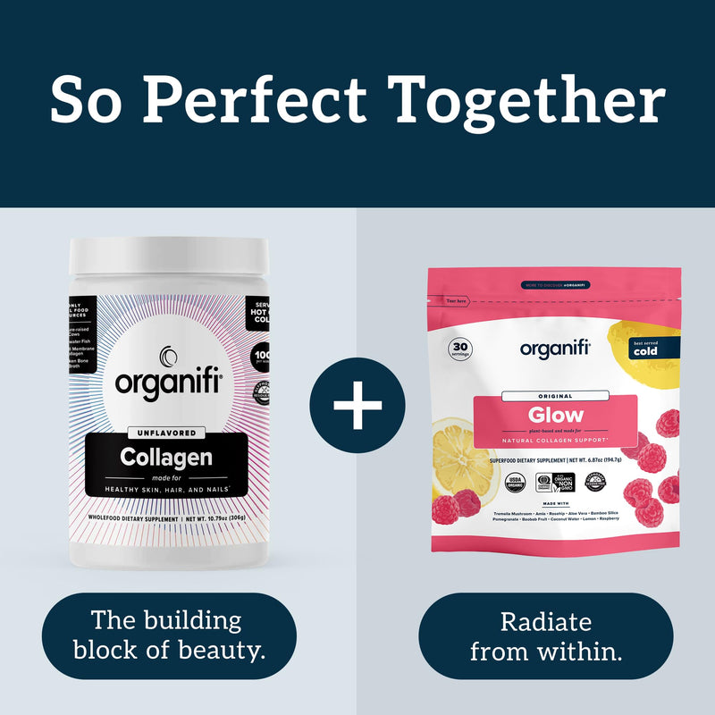 Organifi Unflavored Collagen Powder - Supports Stronger Skin, Nails, and Hair, 30 Servings 10.79 Ounce (Pack of 1)