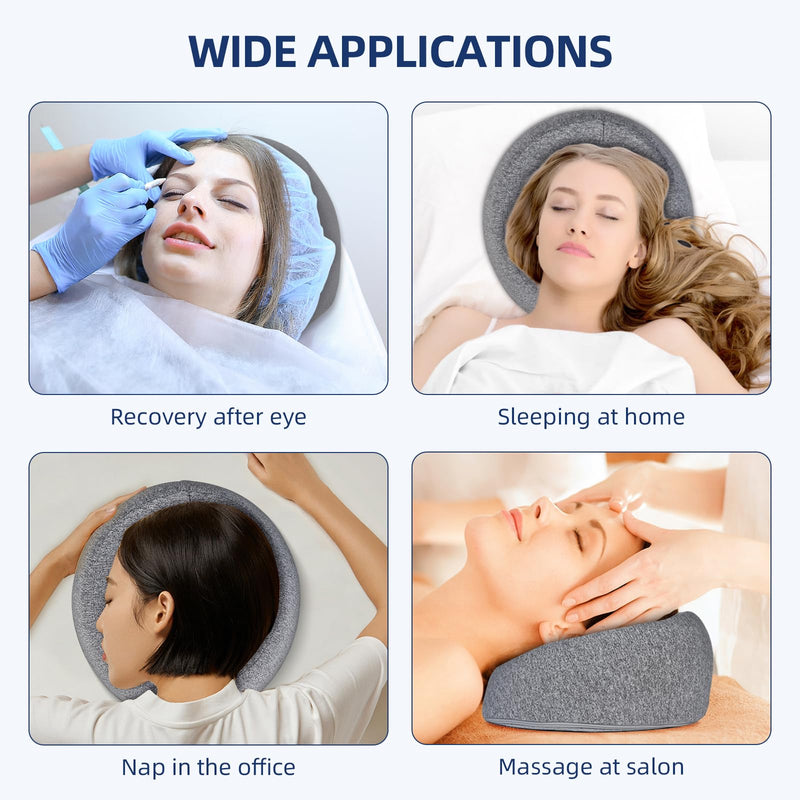 [Australia] - LIARTY Face Down Pillow with Silk Cover, Massage Headrest for Bed, Eyes Comfort, Stomach Sleeping, Prone Sleepers, Beach Tanning, Salon Spa Accessories Equipment 