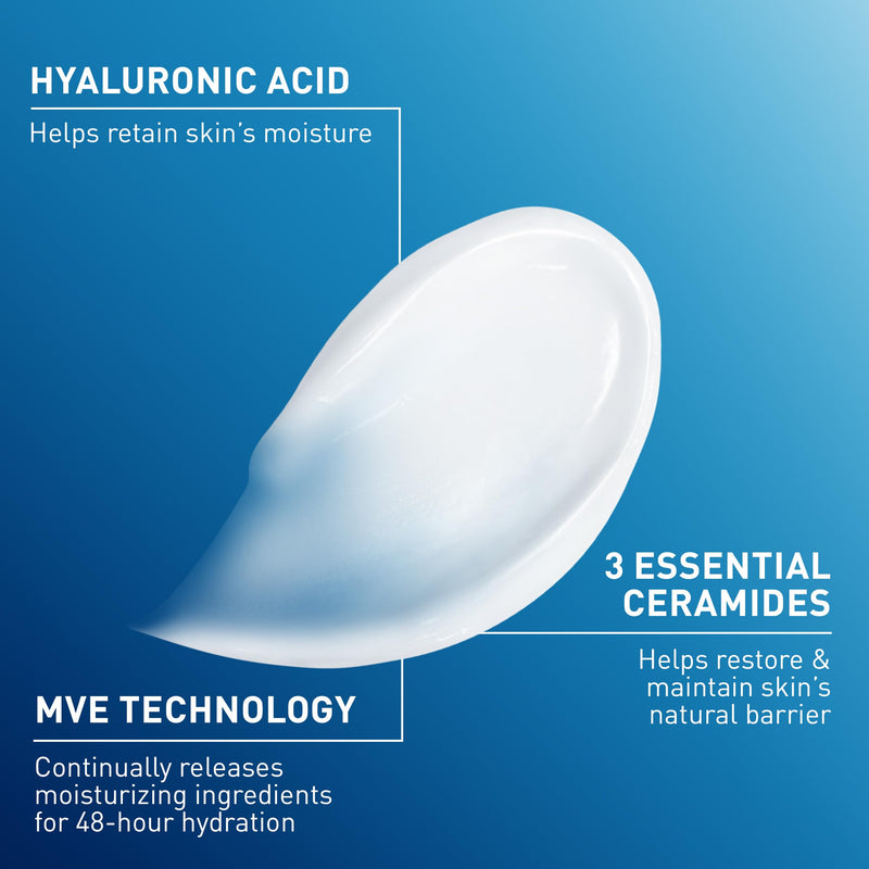 CeraVe Moisturizing Cream, Face Moisturizer & Body Cream, Skin care, 19oz | Hyaluronic Acid For Instant Hydration, Skin Barrier Repair, Ceramide Moisturizer, Fragrance Free, Non-Comedogenic, Daily Use 19 Ounce (Pack of 1)