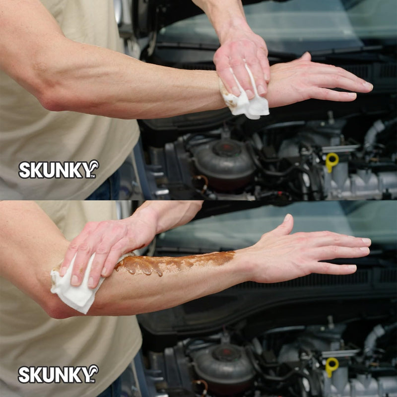 [Australia] - Skunky Disposable Rinse-Free Bathing Sponge Wipes, AS-SEEN-ON-TV, Cleans Without a Shower, Just Add Water, Lather, Scrub & Dry With No Sticky Residue, Gym, Elder Care, Kids & More White 25 Count (Pack of 1) 