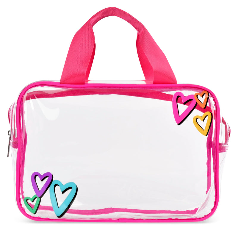 iscream + Corey Paige 3-Piece Large, Medium and Small Bag Set for Toiletry and Cosmetic Storage and Travel - Love Letters